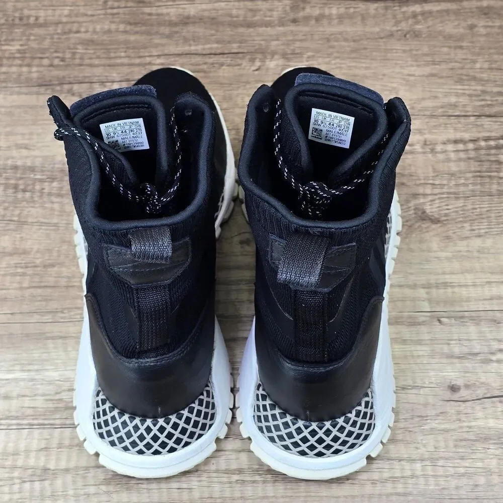 Adidas AF 1.3 Cold Wet Weather Primeknit Men's 10 Black High Top Sneaker (BY9781